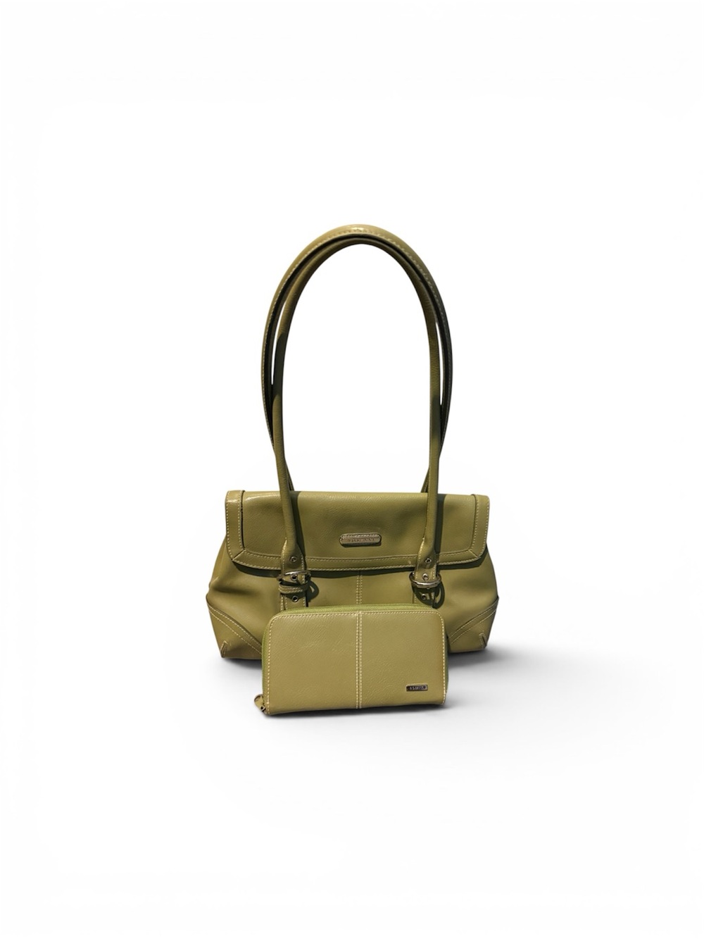 Rosetti Olive Green Shoulder Tote + Matching Wallet Y2K - Picture 2 of 9